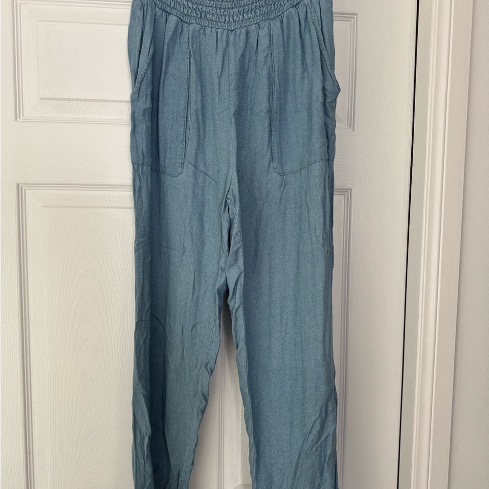 Blue Casual Pants